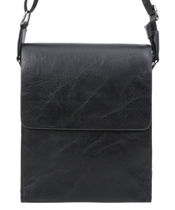 Mens Fashion Flap Crossbody Bag PMC51017 BLACK